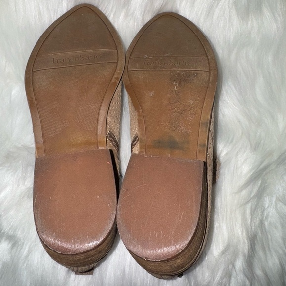 Franco Sarto Tan Ankle Booties with Perforated Design - Picture 8 of 9